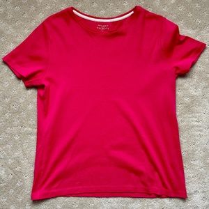 Talbots Women's Crewneck Tee, Size Medium, Bright Pink